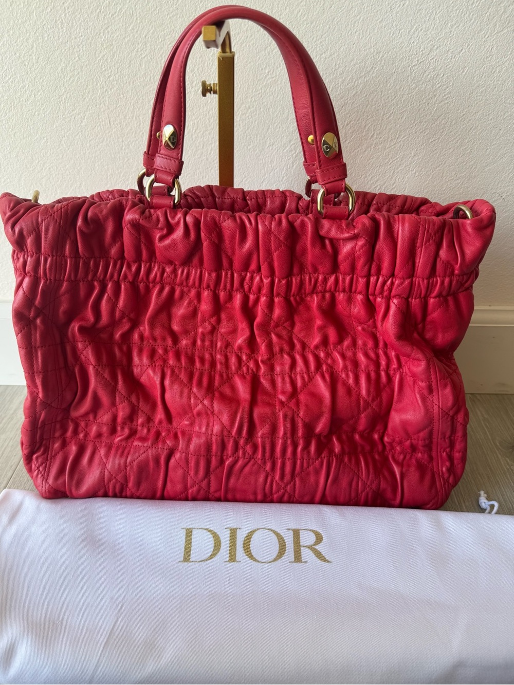 Christian Dior Cannage 2 Way Tote Bag